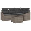 vidaXL Ensemble de canap&eacute; de jardin 5 pcs Gris clair polyrotin