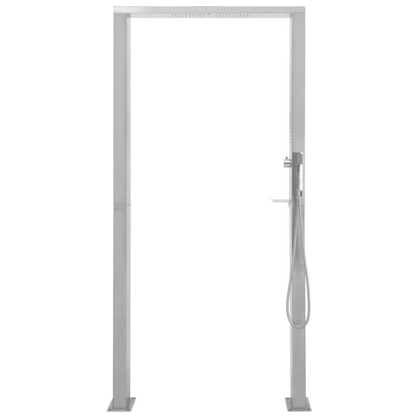 vidaXL Douche d'ext&eacute;rieur &agrave; double jet Acier inoxydable