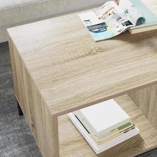 vidaXL Table basse Ch&ecirc;ne Sonoma 90 x 49 x 46 cm Bois d'ing&eacute;nierie
