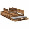 vidaXL Cadre de lit avec rangement avec tiroir Bois Ancien 120 cm