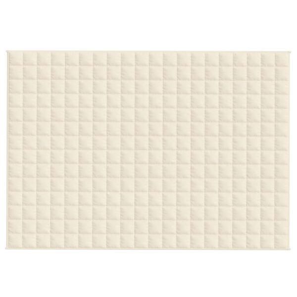 vidaXL Couverture lest&eacute;e Cr&egrave;me clair 135x200 cm 10 kg Tissu
