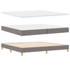 vidaXL Lit &agrave; ressorts avec matelas Taupe 200 x 200 cm Polyester