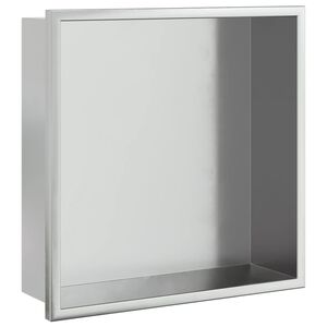 vidaXL Niche de douche argent&eacute; bross&eacute; 32x32x9 cm acier inoxydable