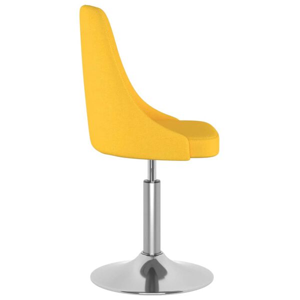 vidaXL Tabouret de bar Jaune moutarde Tissu