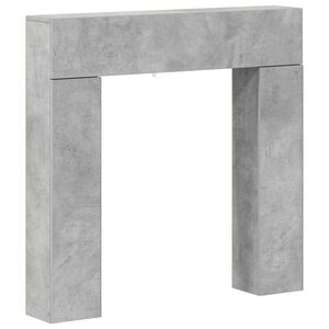 vidaXL Cadre de chemin&eacute;e Gris b&eacute;ton 102 x 18 x 100,5 cm