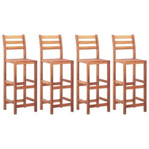 vidaXL Chaises de bar lot de 4 bois d'acacia solide