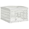 vidaXL Parc pour chien &agrave; 4 panneaux Blanc 91 x 91 x 58 cm Plastique