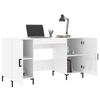 vidaXL Bureau Blanc brillant 140x50x75 cm Bois d'ingénierie