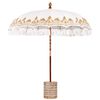 vidaXL Parasol balinais avec base Cr&egrave;me 215 x 215 x 260 cm