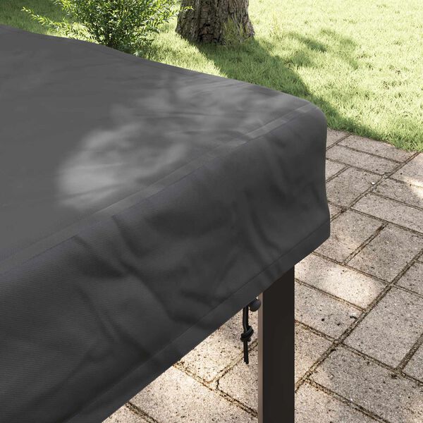 vidaXL Housse de Table Uni Noir 82 x 82 x 15 cm tissu