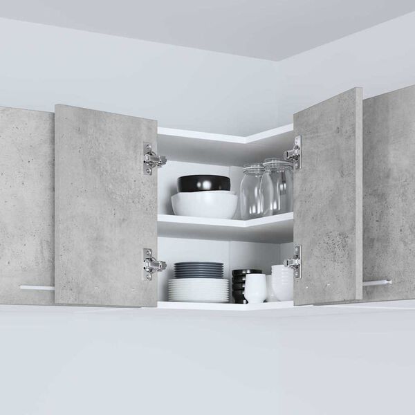 vidaXL Armoire suspendue Gris b&eacute;ton et Blanc 57 x 57 x 40 cm