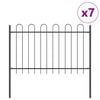 vidaXL Cl&ocirc;ture de jardin 7 pcs Gris 11,9 x 1,2 m