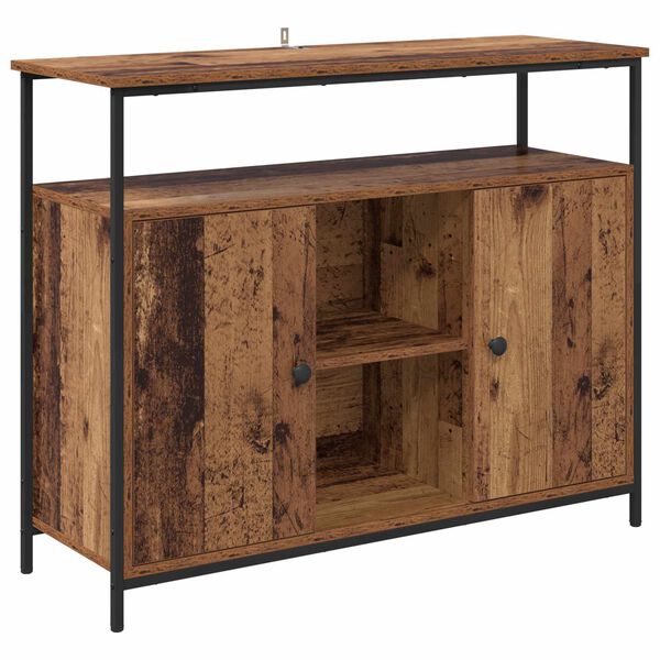 vidaXL Buffet Bois Ancien 100 x 35 x 80 cm Bois d'ing&eacute;nierie