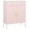 vidaXL Armoire de rangement Rose 80x35x101,5 cm Acier