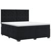 vidaXL Lit boxspring avec matelas Noir 140 x 190 cm Velours
