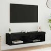 vidaXL Meubles TV 2 pcs Ch&ecirc;ne noir 60 x 30 x 30 cm Bois d'ing&eacute;nierie