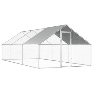 vidaXL Poulailler d'ext&eacute;rieur 2,75 x 6 x 1,92 m Acier galvanis&eacute;