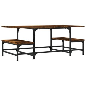 vidaXL Table basse ch&ecirc;ne fum&eacute; 100x50,5x40 cm bois d'ing&eacute;nierie