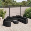 vidaXL Salon de jardin 10 pcs avec coussins noir r&eacute;sine tress&eacute;e
