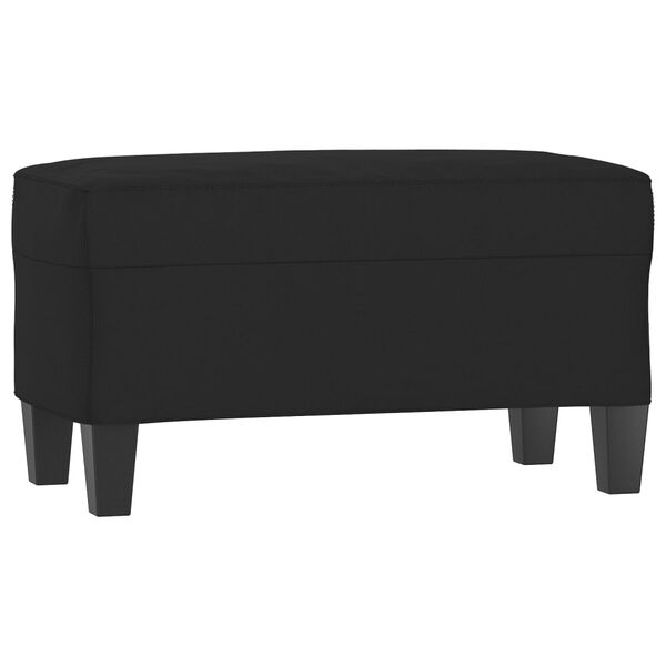 vidaXL Banc Noir 70x35x41 cm Tissu microfibre