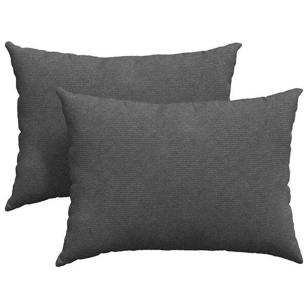 vidaXL Coussins de canap&eacute; 2 pcs Gris fonc&eacute; 70 x 50 cm