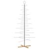 vidaXL Arbre de No&euml;l en m&eacute;tal avec base en bois noir 210 cm