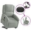 vidaXL Fauteuil de massage inclinable Gris clair Velours