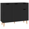 vidaXL Buffet noir 90x30x72 cm bois d'ing&eacute;nierie