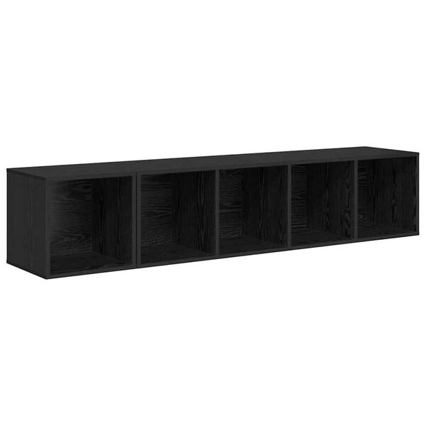 vidaXL Ensemble de meubles TV 2 pcs Ch&ecirc;ne noir Bois d'ing&eacute;nierie