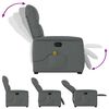 vidaXL Fauteuil de massage inclinable Gris fonc&eacute; Tissu