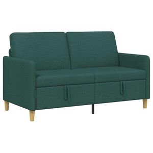 vidaXL Sofa avec rangement Vert fonc&eacute; 152 x 78 x 87 cm Polyester
