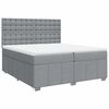 vidaXL Sommier &agrave; lattes de lit avec matelas Gris clair 200x200cm Tissu