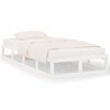 vidaXL Cadre de lit sans matelas blanc 100x200 cm bois massif
