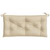 vidaXL Coussin de banc de jardin beige 110x50x7 cm tissu oxford