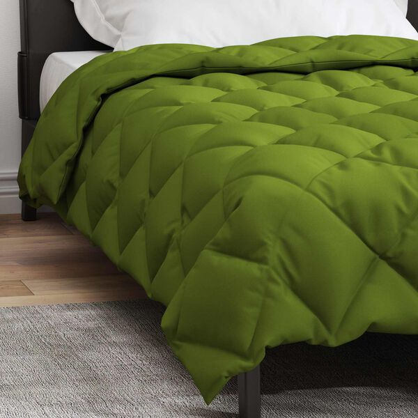 vidaXL Duvet d'hiver Vert 220 x 135 cm Microfibre