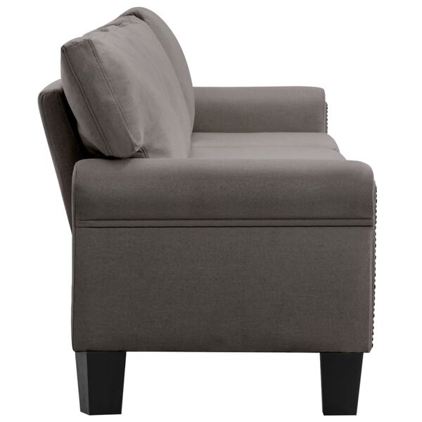 vidaXL Canap&eacute; &agrave; 5 places Taupe Tissu