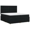 vidaXL Lit boxspring avec matelas Noir 160 x 200 cm Tissu