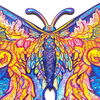 UNIDRAGON Puzzle bois 323pcs Intergalaxy Butterfly Tr&egrave;s grand 41x30 cm