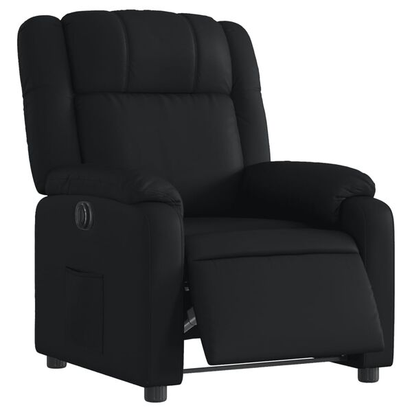 vidaXL Fauteuil inclinable &eacute;lectrique Noir Similicuir