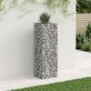 vidaXL Lit sur&eacute;lev&eacute; gabion Argent&eacute; 50 x 50 x 150 cm Acier galvanis&eacute;