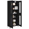 vidaXL Haut Armoire Ch&ecirc;ne noir 69,5 x 34 x 180 cm Bois d'ing&eacute;nierie