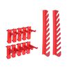 vidaXL Kit de bacs de stockage et panneaux muraux 80 pcs Rouge et noir