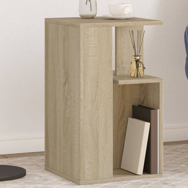 vidaXL Table d'appoint ch&ecirc;ne sonoma 35x35x60 cm bois d'ing&eacute;nierie