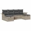 vidaXL Ensemble de canap&eacute; de jardin 6 pc Poly rotin