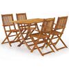vidaXL Ensemble &agrave; manger d'ext&eacute;rieur pliable 5pcs Bois d'acacia solide