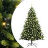 vidaXL Arbre de No&euml;l artificiel &agrave; charni&egrave;res 150 LED Vert 150 cm