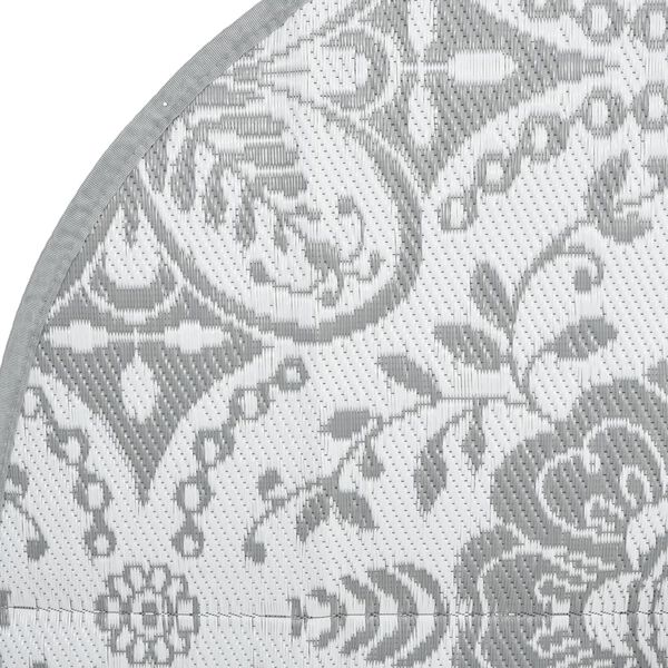 vidaXL Tapis d'extérieur ARAKIL gris clair Ø120 cm PP