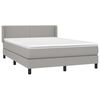 vidaXL Sommier &agrave; lattes de lit avec matelas Gris clair 140x200cm Tissu