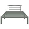 vidaXL Cadre de lit sans matelas gris m&eacute;tal 100x200 cm