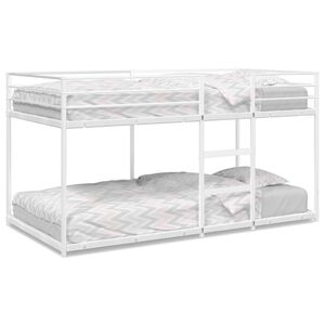 VidaXL Lit superpos&eacute; sans matelas blanc 90x190 cm acier